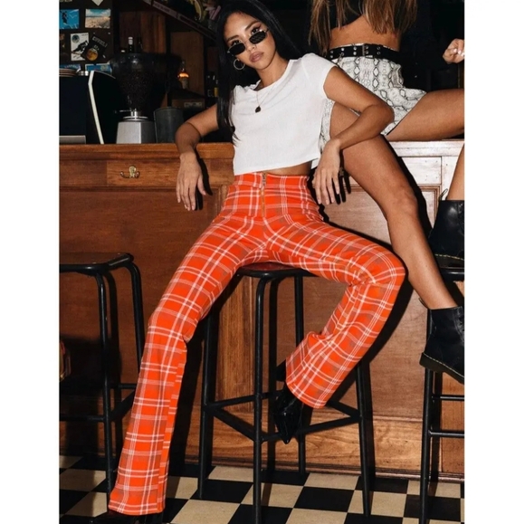 I.AM.GAI orange flared high rise pants - Picture 4 of 15